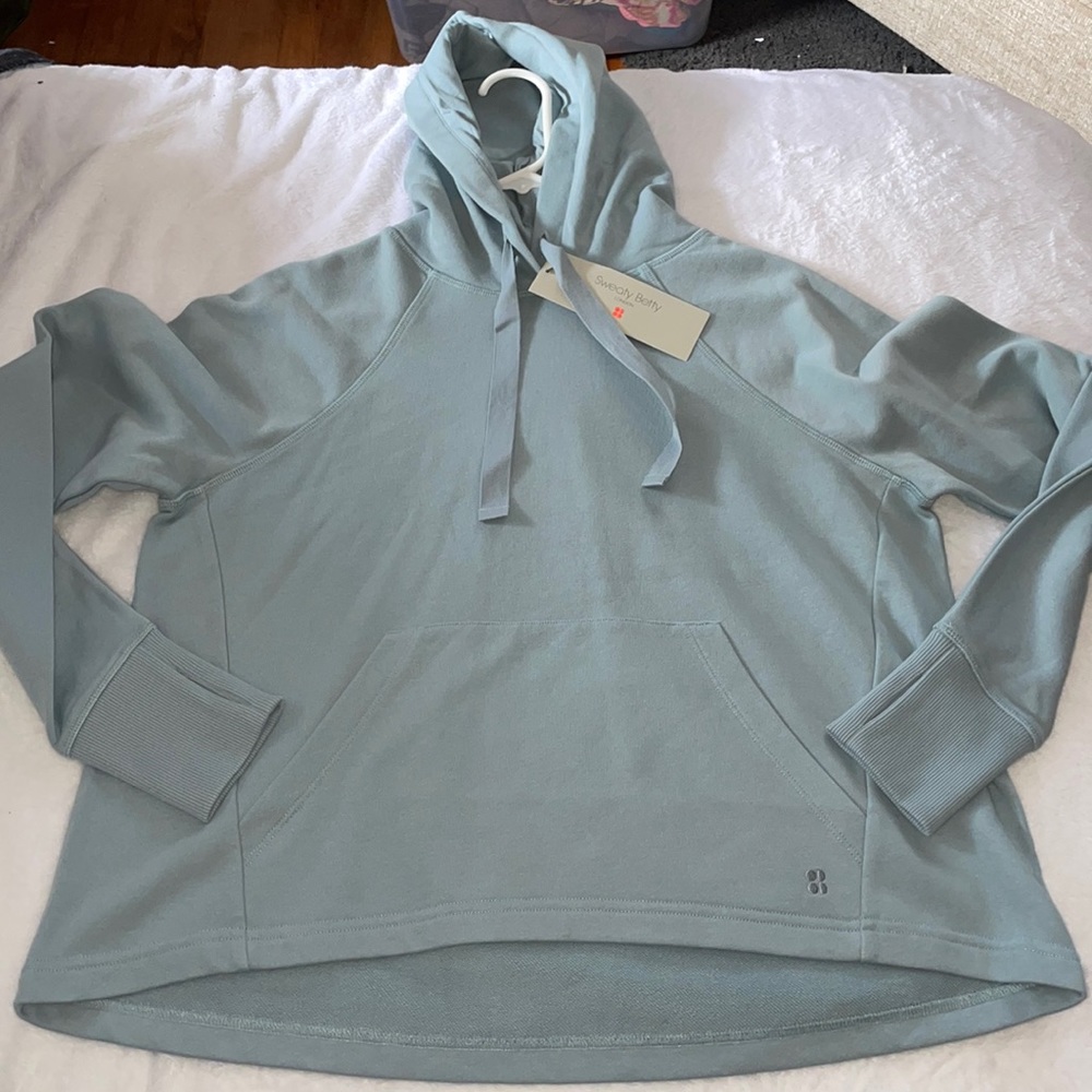 Nwt Sweaty Betty cropped  hooded pullover small